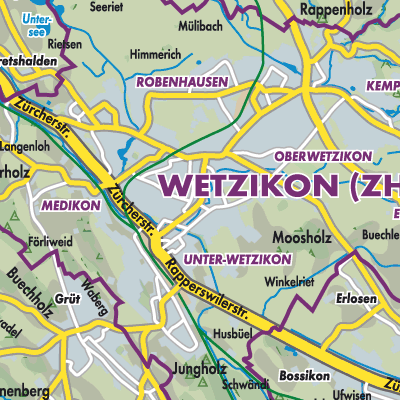 Übersichtsplan Wetzikon (ZH)