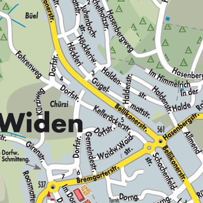 Stadtplan Widen