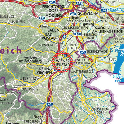 Landkarte Wiener Neustadt