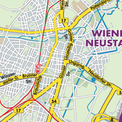 Übersichtsplan Wiener Neustadt