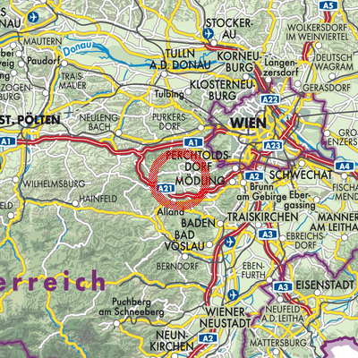 Landkarte Wienerwald