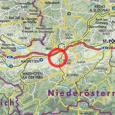 Landkarte Wieselburg-Land