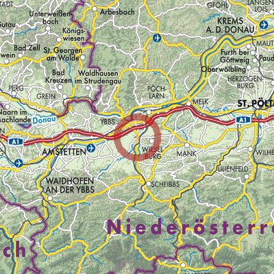 Landkarte Wieselburg