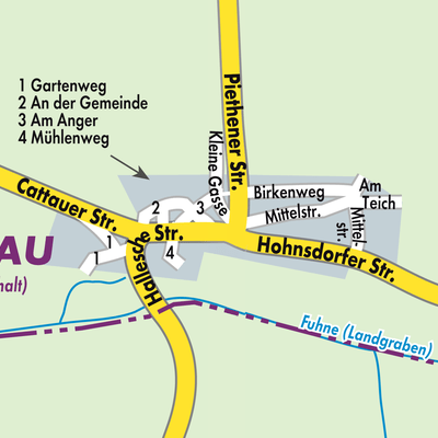 Stadtplan Wieskau