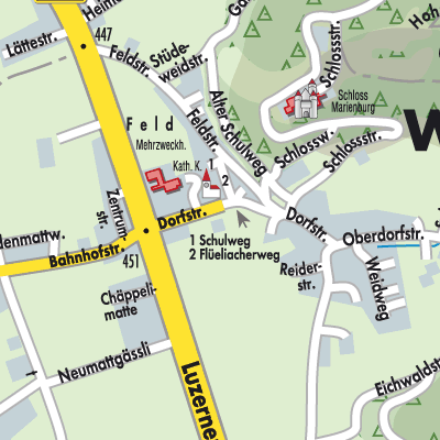 Stadtplan Wikon