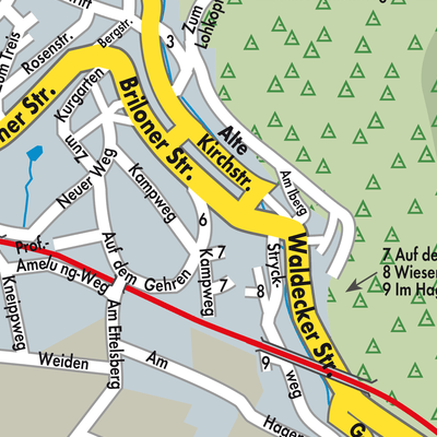 Stadtplan Willingen (Upland)