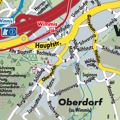 Stadtplan Wimmis