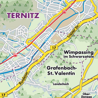 Übersichtsplan Wimpassing im Schwarzatale