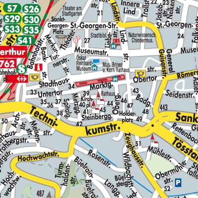 Stadtplan Winterthur