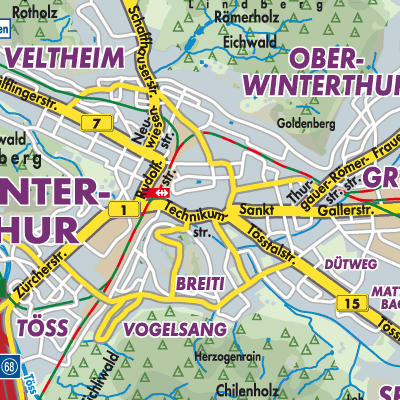 Übersichtsplan Winterthur