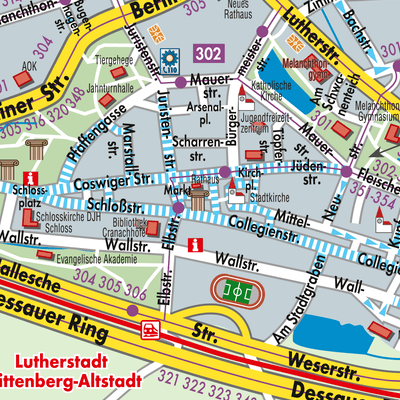 Stadtplan Wittenberg