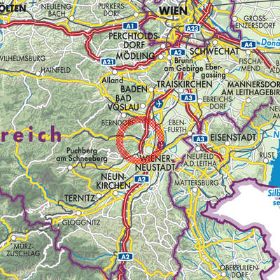 Landkarte Wöllersdorf-Steinabrückl