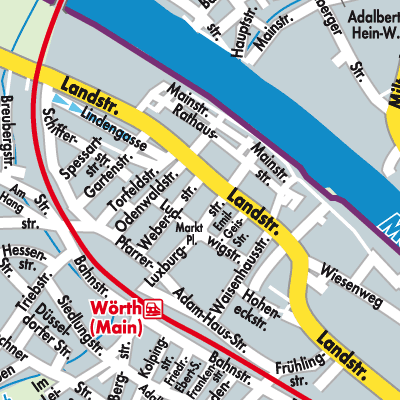 Stadtplan Wörth am Main