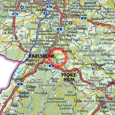 Landkarte Wöschbach