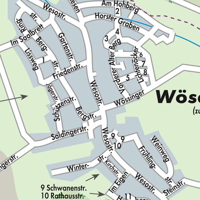 Stadtplan Wöschbach
