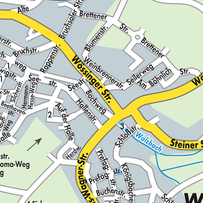 Stadtplan Wössingen