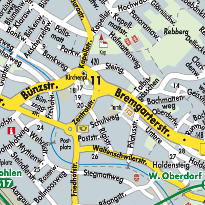 Stadtplan Wohlen