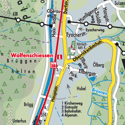 Stadtplan Wolfenschiessen