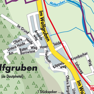 Stadtplan Wolfgruben