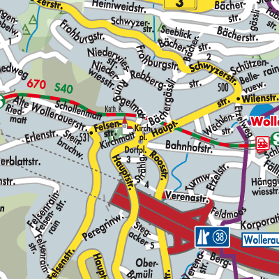 Stadtplan Wollerau