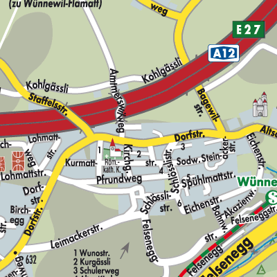 Stadtplan Wünnewil