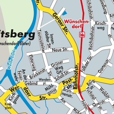 Stadtplan Wünschendorf/Elster