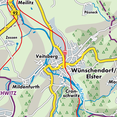 Übersichtsplan Wünschendorf/Elster