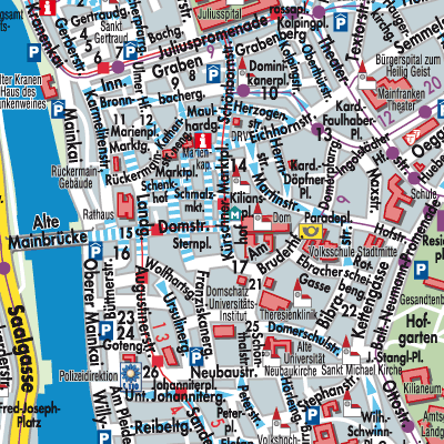 Würzburg - Stadtpläne und Landkarten