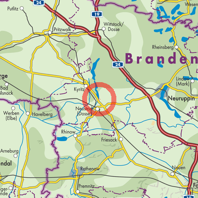 Landkarte Wusterhausen/Dosse