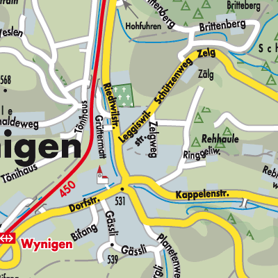 Stadtplan Wynigen