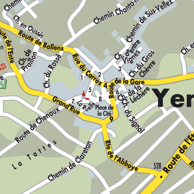 Stadtplan Yens
