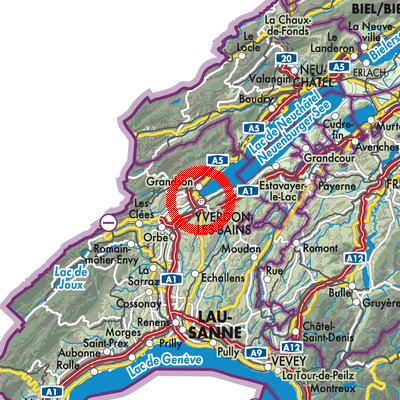 Landkarte Yverdon-les-Bains