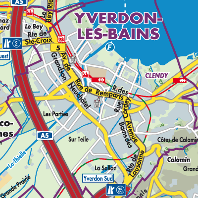 Übersichtsplan Yverdon-les-Bains