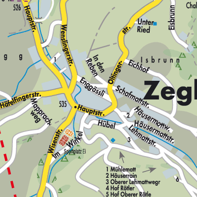 Stadtplan Zeglingen