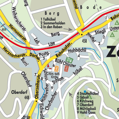 Stadtplan Zeihen