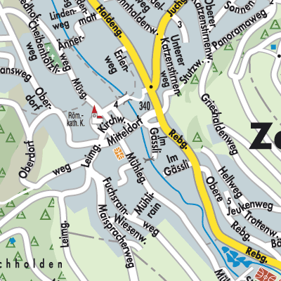 Stadtplan Zeiningen