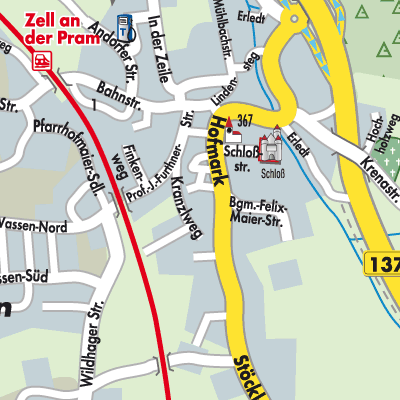 Stadtplan Zell an der Pram