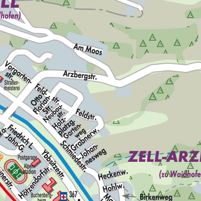 Stadtplan Zell-Arzberg
