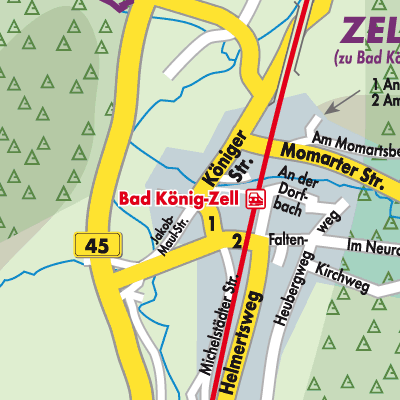 Stadtplan Zell im Odenwald