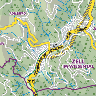 Übersichtsplan Zell im Wiesental