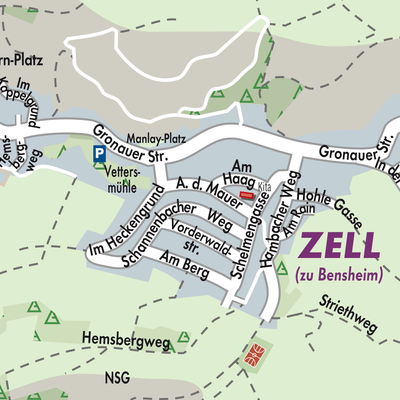 Stadtplan Zell