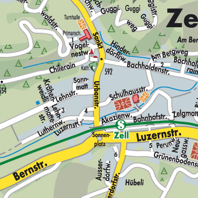 Stadtplan Zell (LU)