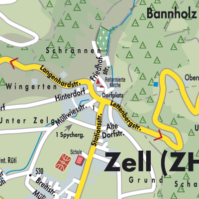 Stadtplan Zell (ZH)