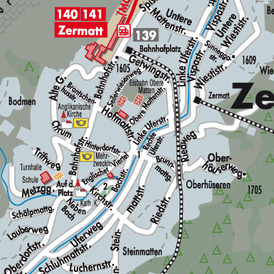 Stadtplan Zermatt