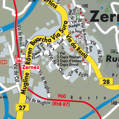 Stadtplan Zernez