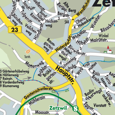 Stadtplan Zetzwil