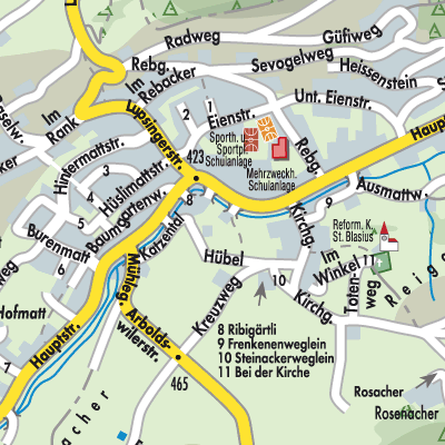 Stadtplan Ziefen