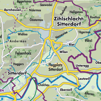 Übersichtsplan Zihlschlacht-Sitterdorf