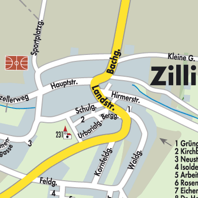 Stadtplan Zillingtal/Celindof