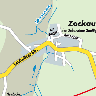 Stadtplan Zockau - Cokow